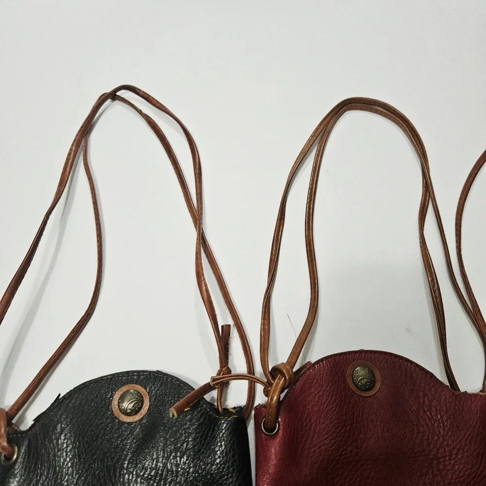 HEROING (3) Pebbled Faux Leather Crossbody Phone Pouch Bag Purse.